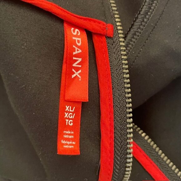 Spanx The Perfect A-line 3/4 Sleeve Shift Dress Pockets Black Style 20382R XL - Picture 9 of 12